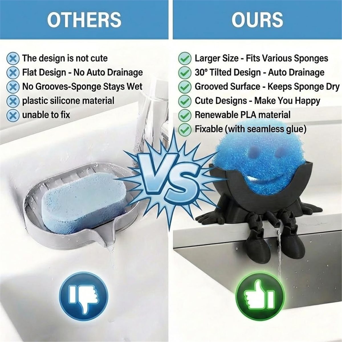 Kitchen Gadgets Save Time - Time Saving 2 Pack Cute Sponge